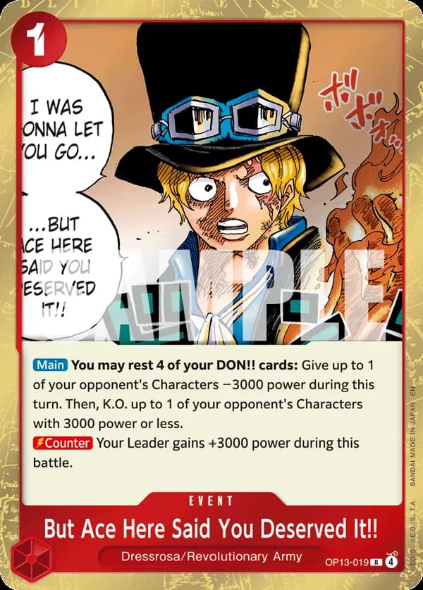 But Ace Here Said You Deserved It!!