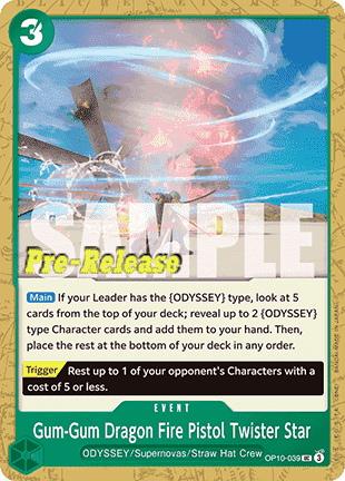 Gum-Gum Dragon Fire Pistol Twister Star