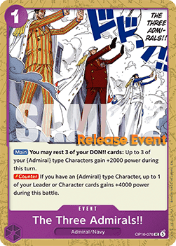 The Three Admirals!!